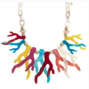 CORAL STATEMENT NECKLACE